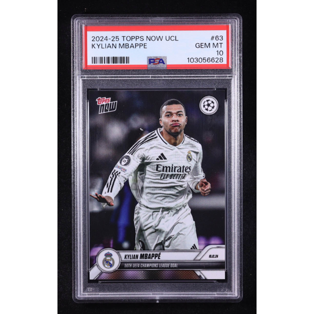 Kylian Mbappe 2024-25 Topps Now UEFA Champions League #63 (PSA 10) at PristineAuction.com