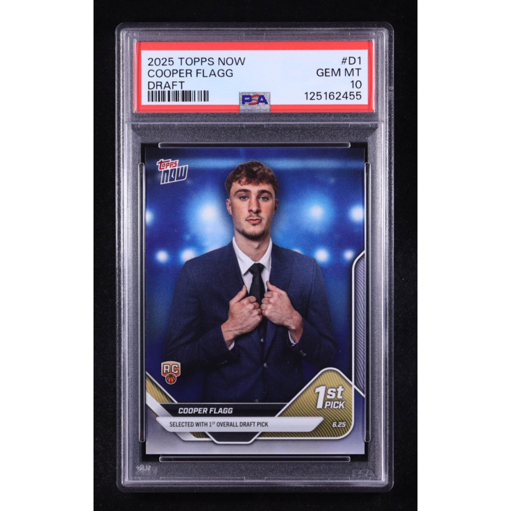 Cooper Flagg 2025-26 Topps Now #D1 RC (PSA 10) at PristineAuction.com