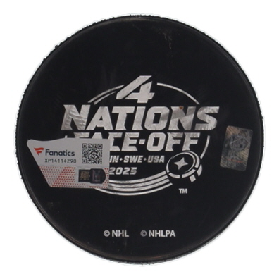 Nathan Mackinnon Signed 2025 Nations Face-Off Logo Hockey Puck Inscribed "Nate Dogg" (Fanatics) at PristineAuction.com Nathan Mackinnon Signed 2025 Nations Face-Off Logo Hockey Puck Inscribed "Nate Dogg" (Fanatics) at PristineAuction.com