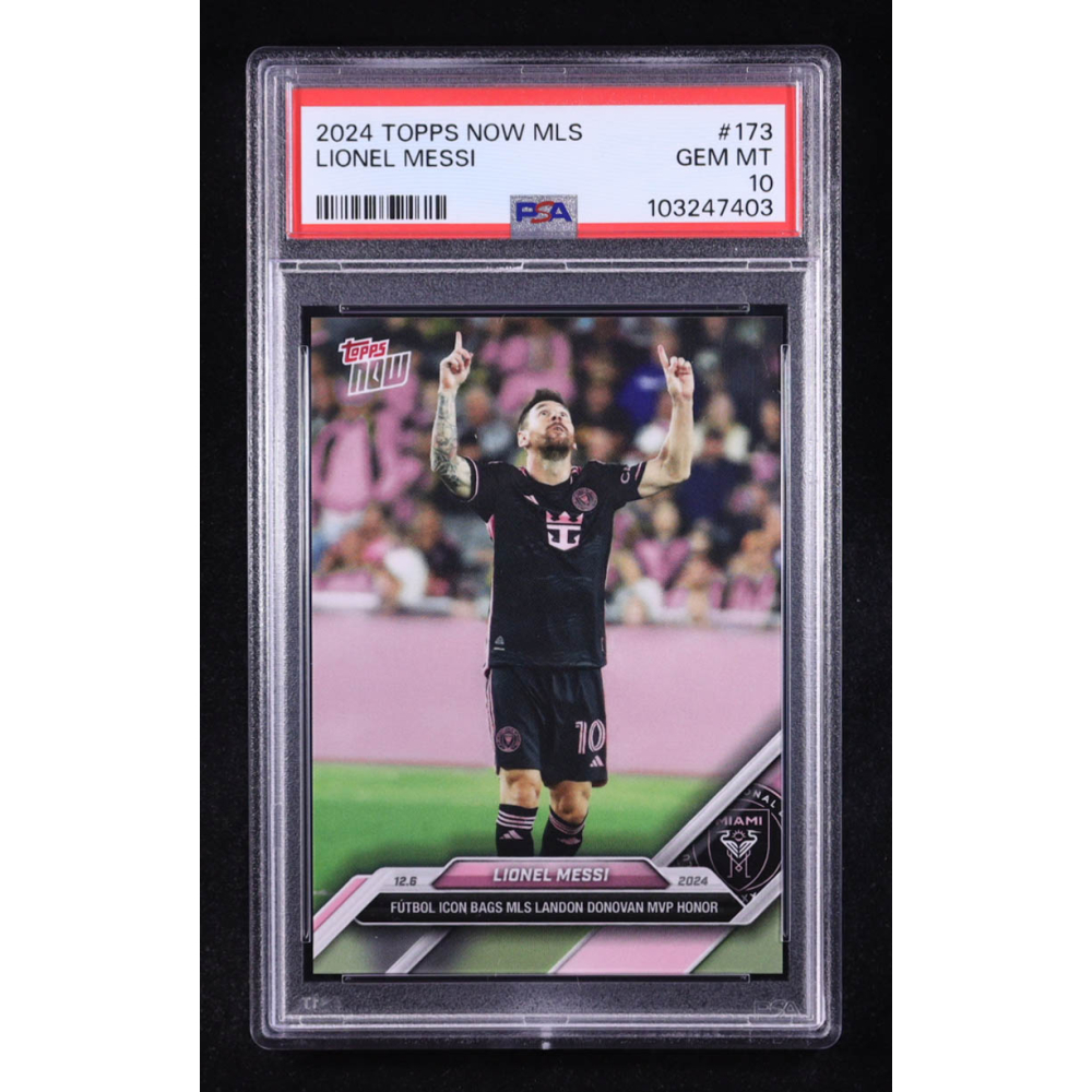 Lionel Messi 2024 Topps Now MLS #173 (PSA 10) at PristineAuction.com