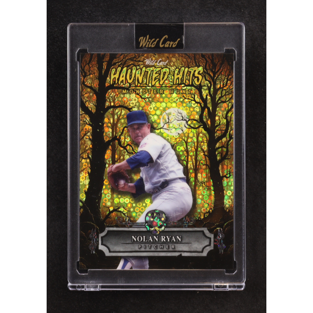 Nolan Ryan 2025 Wild Card Haunted Hits Monster Hunt Woods Yellow Donut Circles #HHW-NR #2/2 at PristineAuction.com