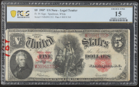 1907 United States Legal Tender $5 Five Note (PCGS 15) at PristineAuction.com