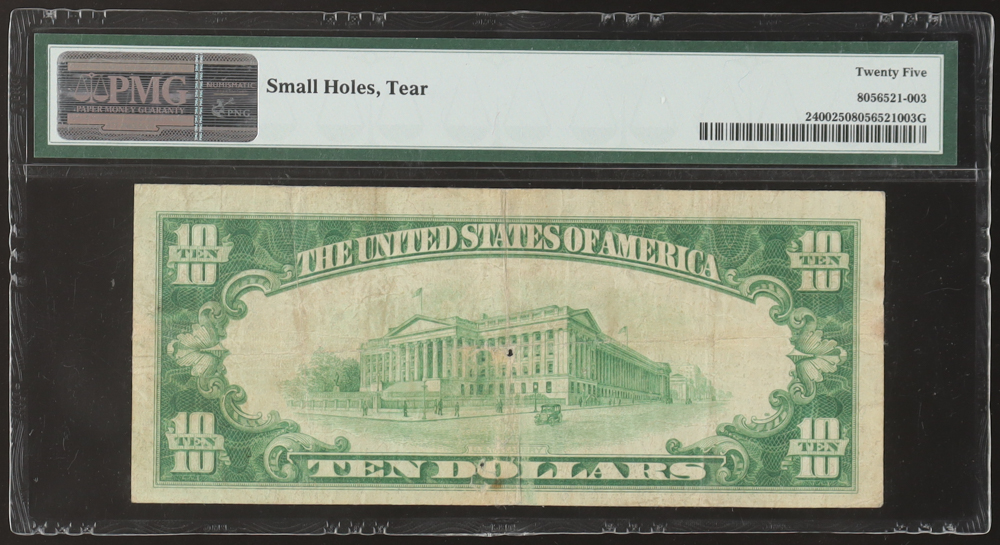 1928 United States $10 Ten Dollar Gold Certificate Banknote (PMG 25) at PristineAuction.com 1928 United States $10 Ten Dollar Gold Certificate Banknote (PMG 25) at PristineAuction.com