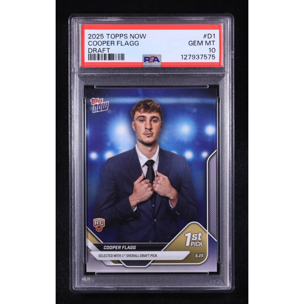 Cooper Flagg 2025-26 Topps Now #D1 RC (PSA 10) at PristineAuction.com