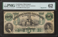 1860s $5 Five Dollar United States Citizens' Bank of Louisiana Bank Note (PMG Uncirculated 62) at PristineAuction.com