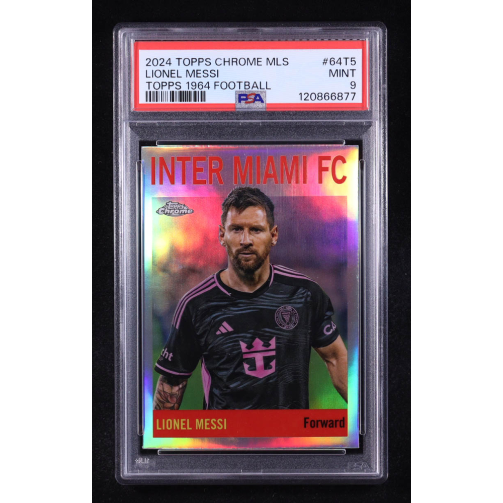 Lionel Messi 2024 Topps Chrome MLS '64 Topps Football #64T5 (PSA 9) at PristineAuction.com