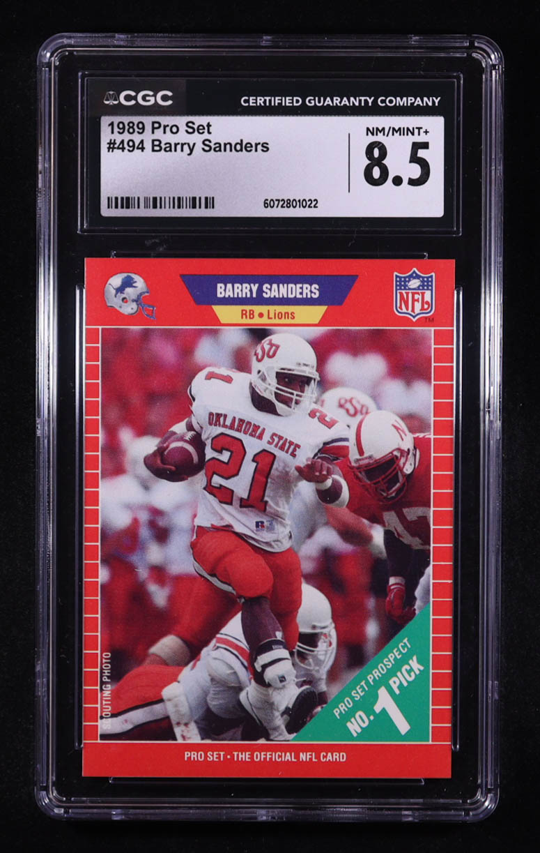 Barry Sanders 1989 Pro Set #494 RC (CGC 8.5) at PristineAuction.com Barry Sanders 1989 Pro Set #494 RC (CGC 8.5) at PristineAuction.com