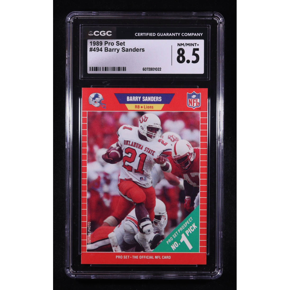 Barry Sanders 1989 Pro Set #494 RC (CGC 8.5) at PristineAuction.com