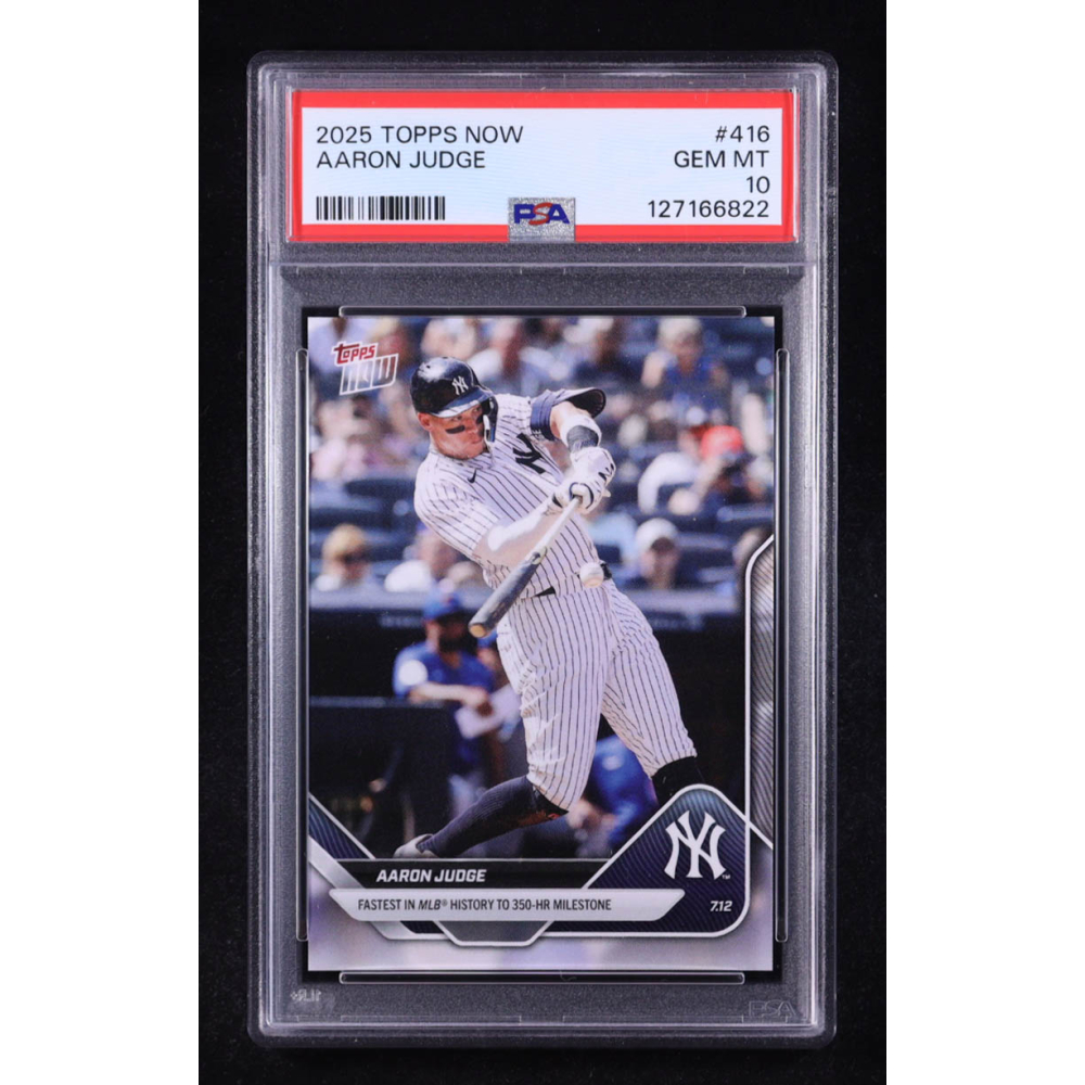 Aaron Judge 2025 Topps Now #416 (PSA 10) at PristineAuction.com