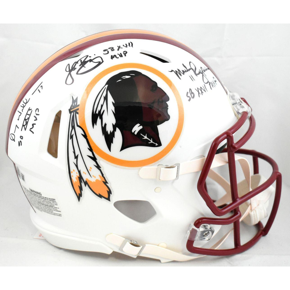 John Riggins, Doug Williams & Mark Rypien Signed Redskins Full-Size ...