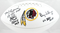 Mark Rypien, John Riggins & Doug Williams Signed Redskins Logo Football with Super Bowl MVP Inscriptions (Beckett) at PristineAuction.com