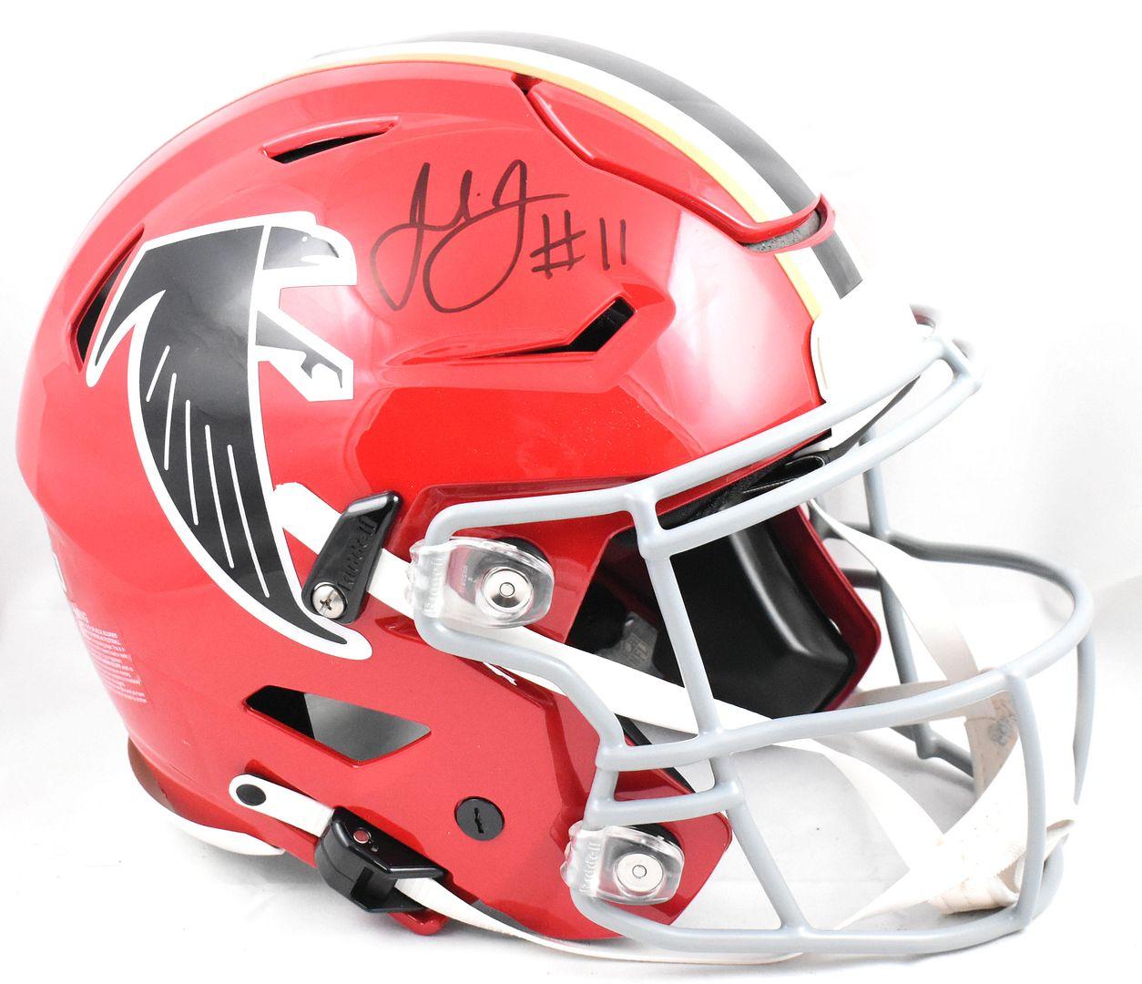 Julio Jones Signed Falcons Full-Size Authentic On-Field Throwback Alternate Speedflex Helmet (Beckett) at PristineAuction.com Julio Jones Signed Falcons Full-Size Authentic On-Field Throwback Alternate Speedflex Helmet (Beckett) at PristineAuction.com