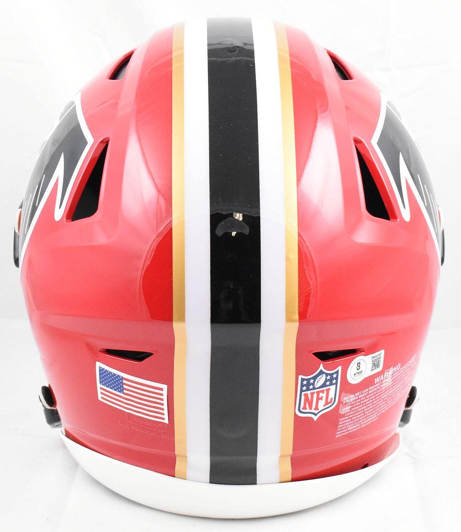 Julio Jones Signed Falcons Full-Size Authentic On-Field Throwback Alternate Speedflex Helmet (Beckett) at PristineAuction.com Julio Jones Signed Falcons Full-Size Authentic On-Field Throwback Alternate Speedflex Helmet (Beckett) at PristineAuction.com