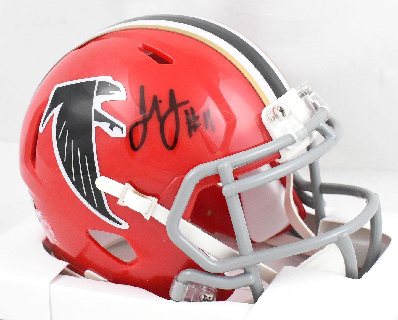Julio Jones Signed Falcons Throwback Alternate Speed Mini Helmet (Beckett) at PristineAuction.com Julio Jones Signed Falcons Throwback Alternate Speed Mini Helmet (Beckett) at PristineAuction.com