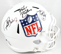 Tiki Barber & Ronde Barber Signed NFL Shield Full-Size Authentic On-Field Speed Helmet Inscribed "Barber Brothers" (Beckett) at PristineAuction.com