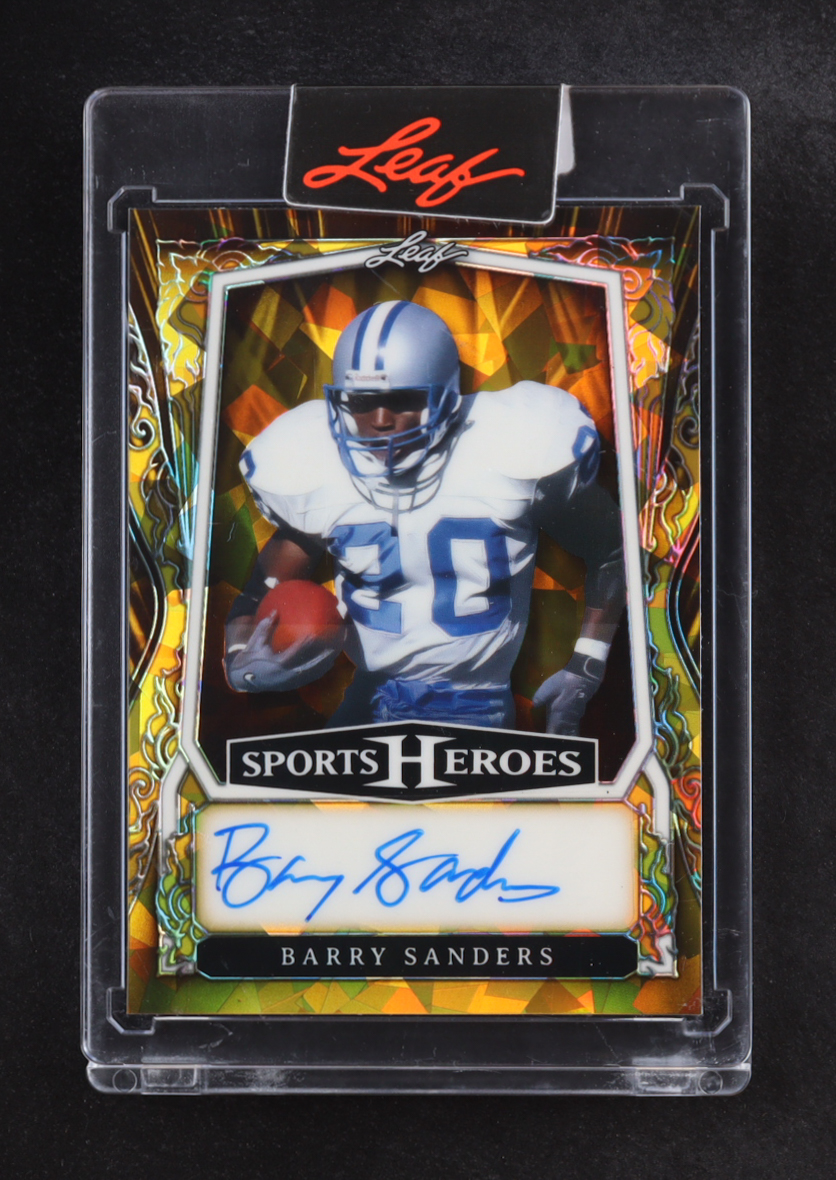 Barry Sanders 2025 Leaf Sports Heroes Autographs #BA-BS1 #1/1 at PristineAuction.com Barry Sanders 2025 Leaf Sports Heroes Autographs #BA-BS1 #1/1 at PristineAuction.com