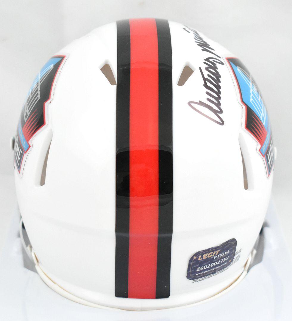 Anthony Munoz Signed Pro Football Hall of Fame Logo Speed Mini Helmet (Prova) at PristineAuction.com Anthony Munoz Signed Pro Football Hall of Fame Logo Speed Mini Helmet (Prova) at PristineAuction.com