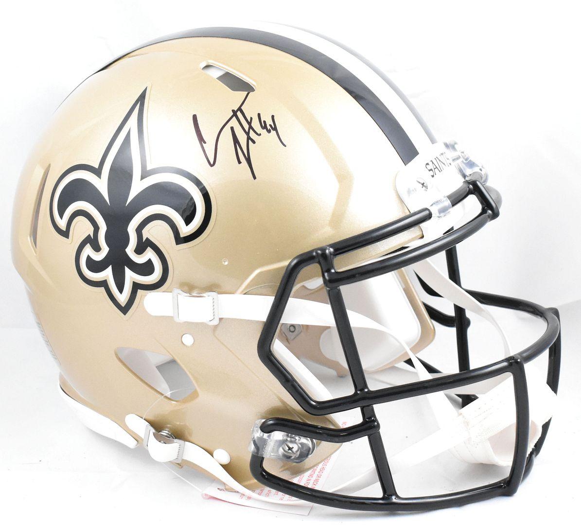 Cam Jordan Signed Saints Full-Size Authentic On-Field Speed Helmet (Beckett) at PristineAuction.com Cam Jordan Signed Saints Full-Size Authentic On-Field Speed Helmet (Beckett) at PristineAuction.com