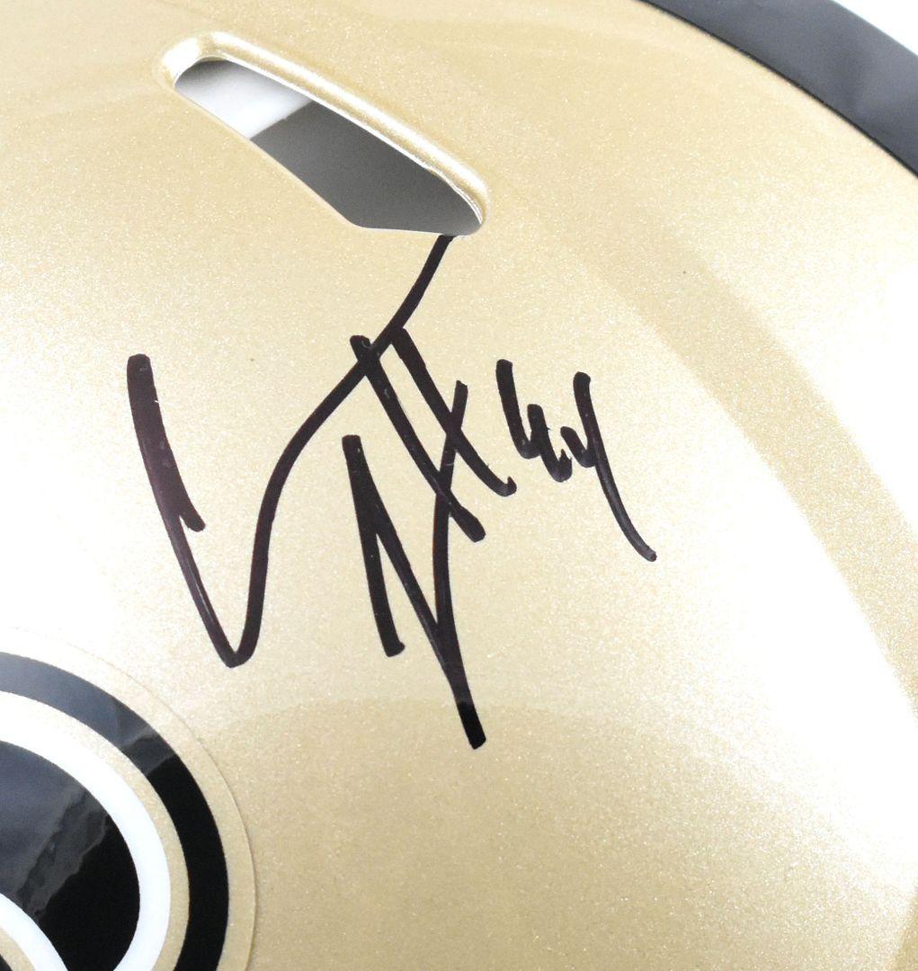 Cam Jordan Signed Saints Full-Size Authentic On-Field Speed Helmet (Beckett) at PristineAuction.com Cam Jordan Signed Saints Full-Size Authentic On-Field Speed Helmet (Beckett) at PristineAuction.com