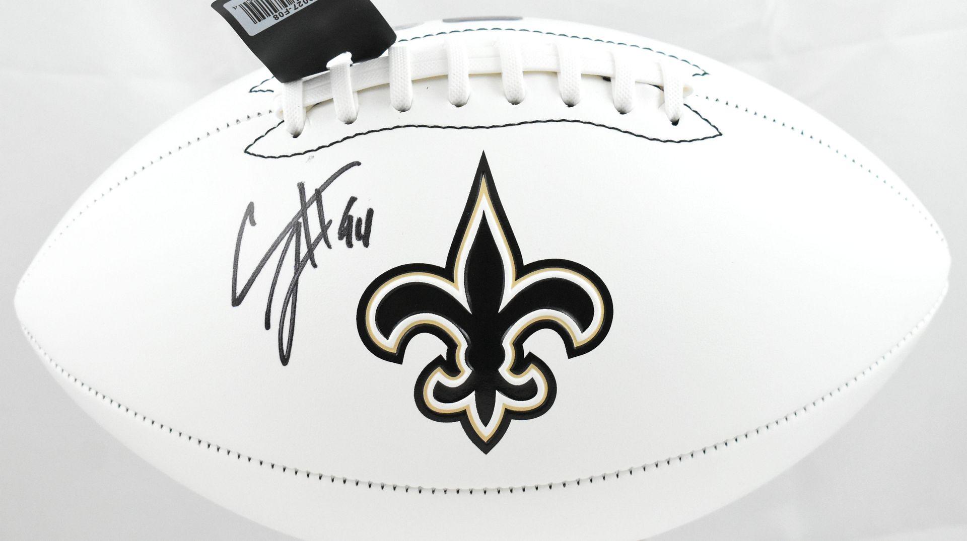 Cam Jordan Signed Saints Logo Football (Beckett) at PristineAuction.com Cam Jordan Signed Saints Logo Football (Beckett) at PristineAuction.com