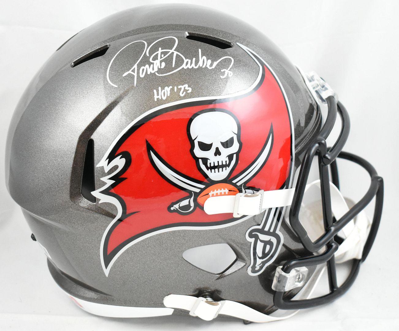 Ronde Barber Signed Buccaneers Full-Size Speed Helmet Inscribed "HOF 23" (Beckett) at PristineAuction.com Ronde Barber Signed Buccaneers Full-Size Speed Helmet Inscribed "HOF 23" (Beckett) at PristineAuction.com