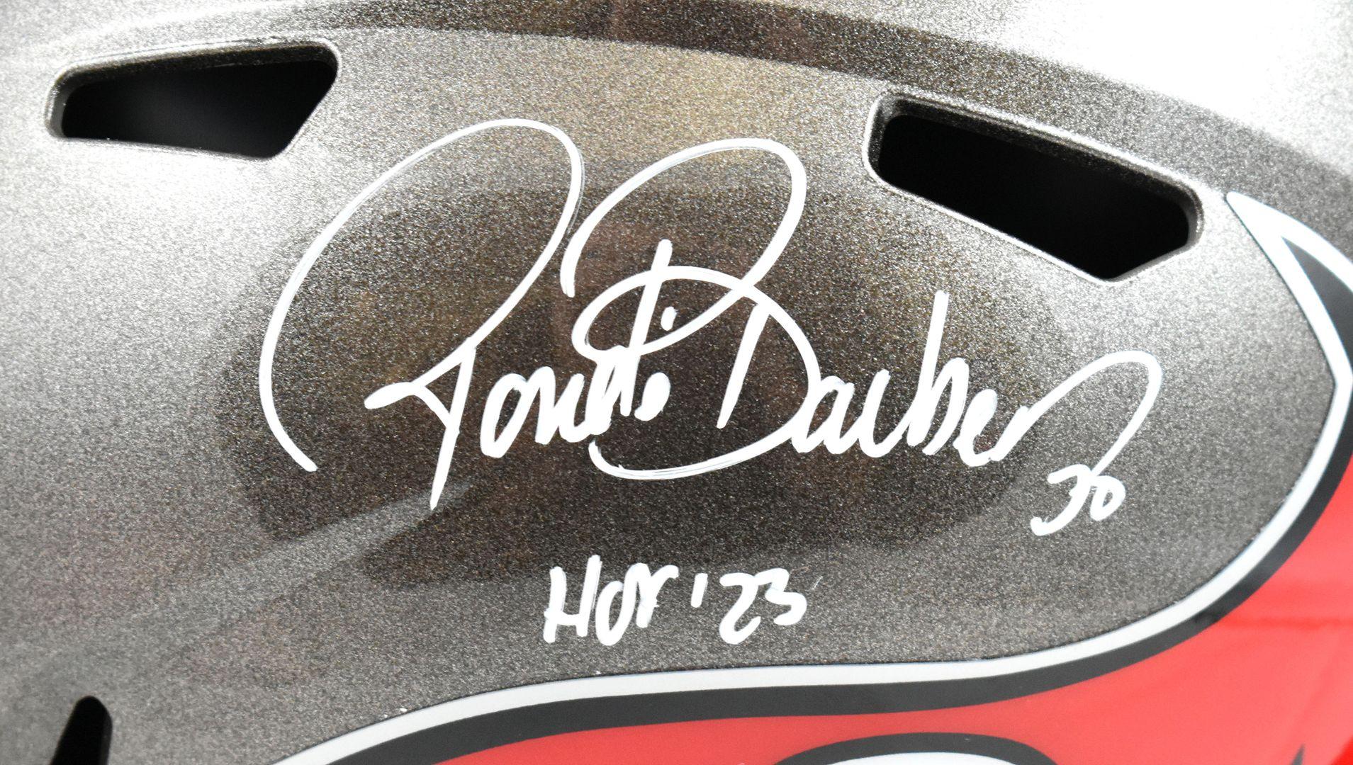 Ronde Barber Signed Buccaneers Full-Size Speed Helmet Inscribed "HOF 23" (Beckett) at PristineAuction.com Ronde Barber Signed Buccaneers Full-Size Speed Helmet Inscribed "HOF 23" (Beckett) at PristineAuction.com