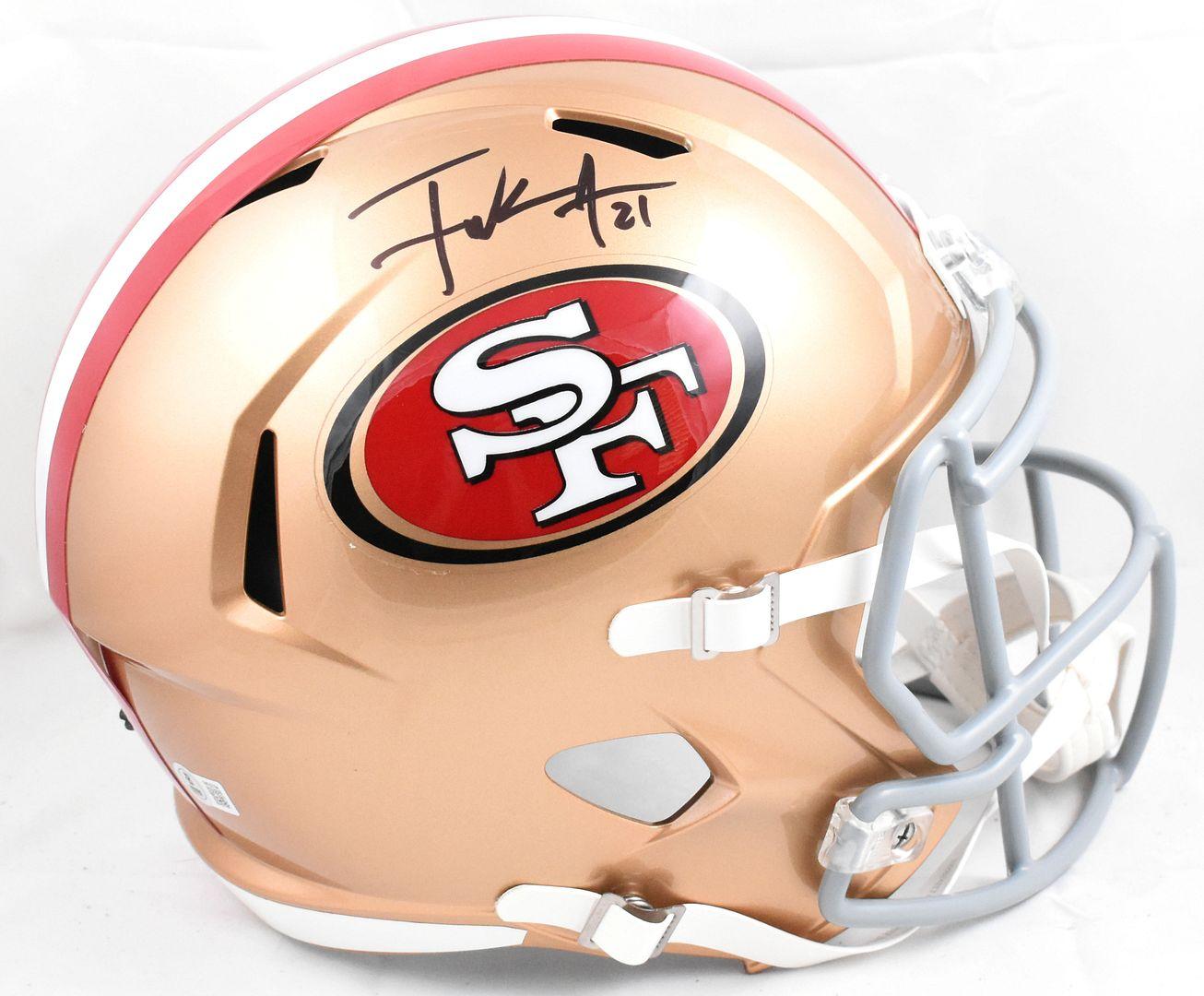 Frank Gore Signed 49ers Full-Size Speed Helmet (Beckett) at PristineAuction.com Frank Gore Signed 49ers Full-Size Speed Helmet (Beckett) at PristineAuction.com