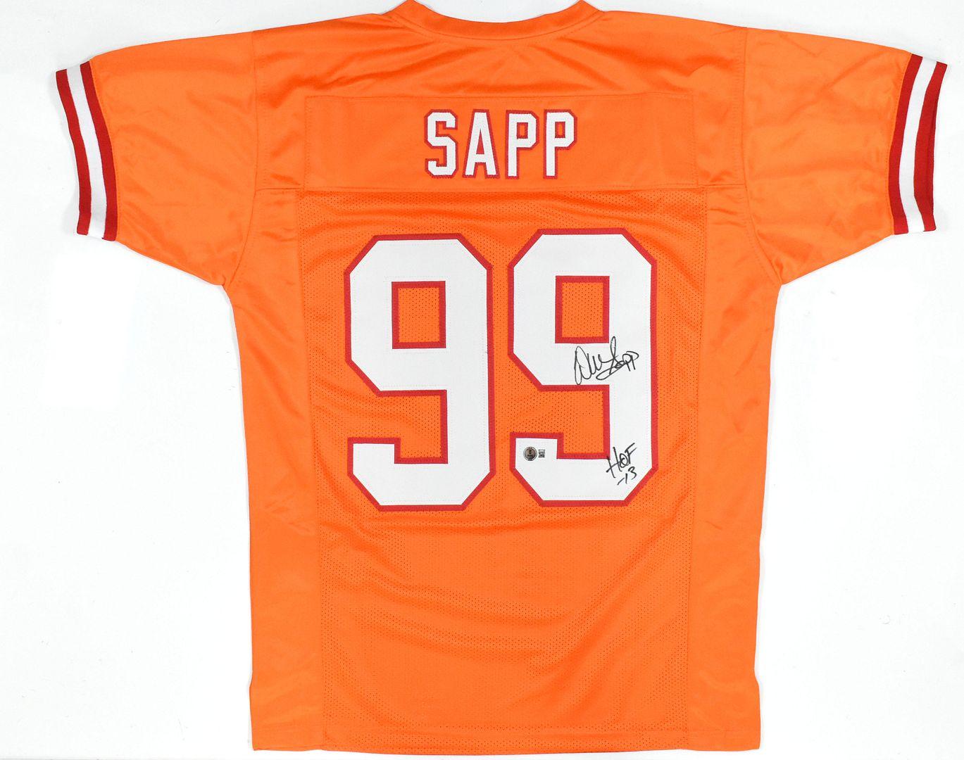 Warren Sapp Signed Jersey Inscribed "HOF 13" (Beckett) at PristineAuction.com Warren Sapp Signed Jersey Inscribed "HOF 13" (Beckett) at PristineAuction.com