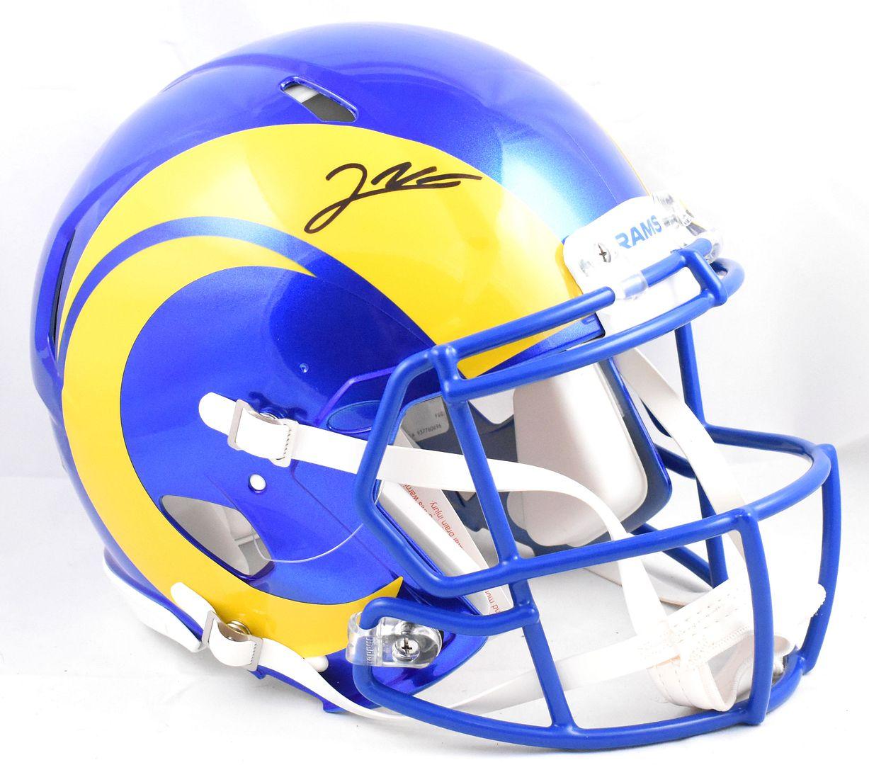 Jared Verse Signed Rams Full-Size Authentic On-Field Speed Helmet (Beckett) at PristineAuction.com Jared Verse Signed Rams Full-Size Authentic On-Field Speed Helmet (Beckett) at PristineAuction.com