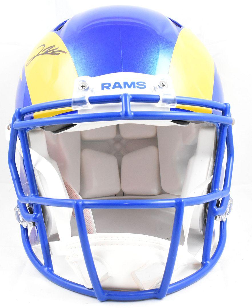 Jared Verse Signed Rams Full-Size Authentic On-Field Speed Helmet (Beckett) at PristineAuction.com Jared Verse Signed Rams Full-Size Authentic On-Field Speed Helmet (Beckett) at PristineAuction.com