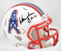 Warren Moon Signed Oilers Speed Mini Helmet Inscribed "HOF 06" (Beckett & Prova) at PristineAuction.com