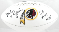 Mark Rypien Signed Redskins Logo Football Inscribed "SB XXVI MVP" (Beckett & Prova) at PristineAuction.com