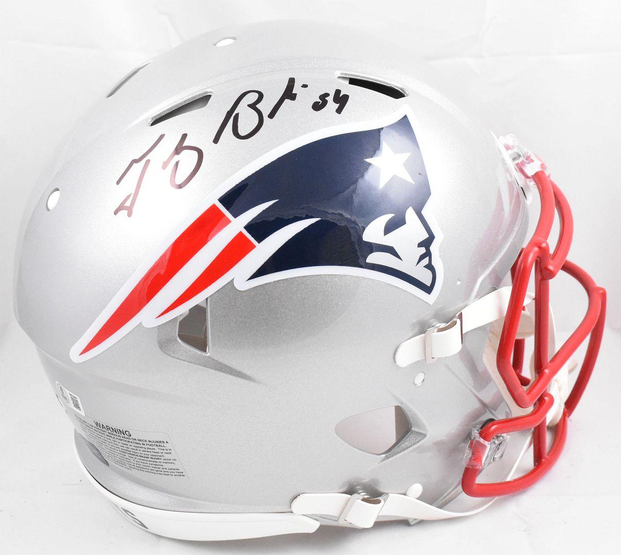 Tedy Bruschi Signed Patriots Full-Size Authentic On-Field Speed Helmet (Beckett) at PristineAuction.com Tedy Bruschi Signed Patriots Full-Size Authentic On-Field Speed Helmet (Beckett) at PristineAuction.com
