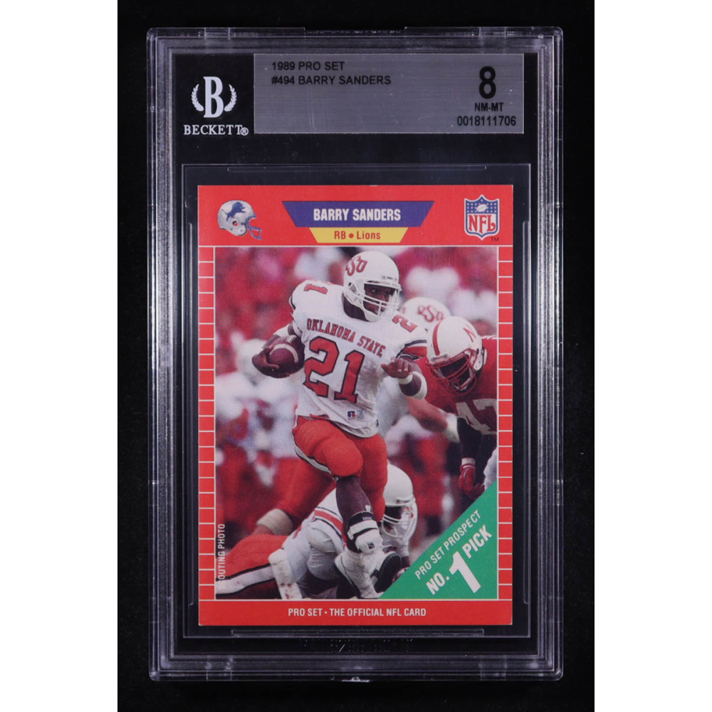 Barry Sanders 1989 Pro Set #494 RC (BGS 8) at PristineAuction.com