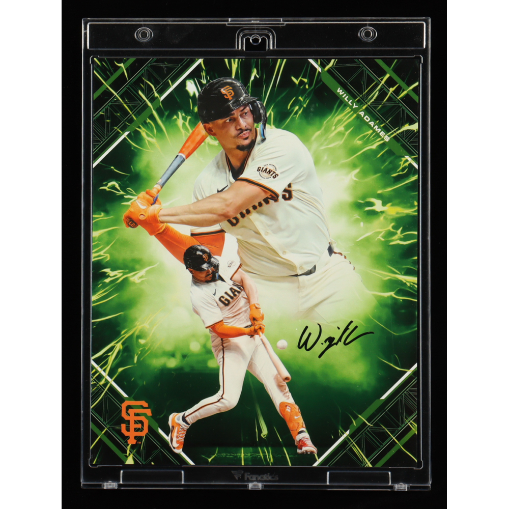 Willy Adames Signed 2025 Fanatics Under Wraps Emanate Green 8x10 Photo #16/99 (Fanatics & MLB) at PristineAuction.com