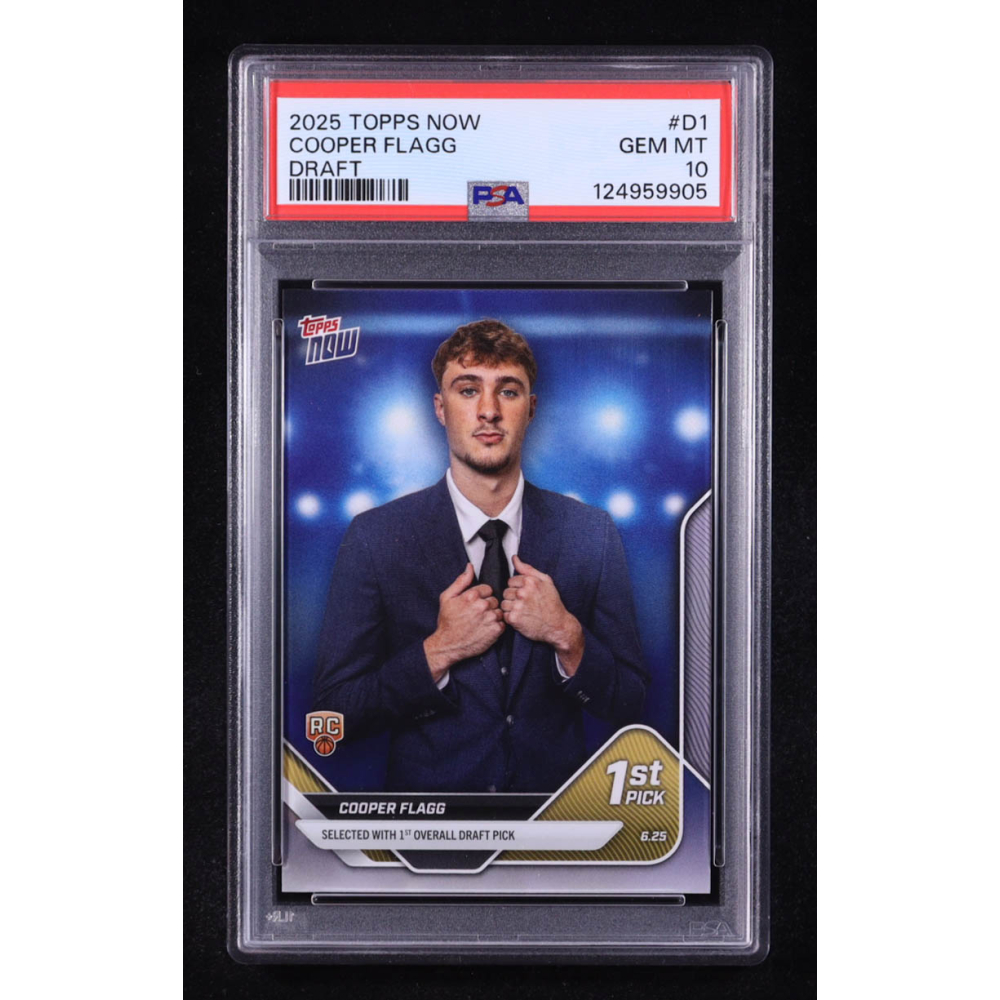 Cooper Flagg 2025-26 Topps Now #D1 RC (PSA 10) at PristineAuction.com