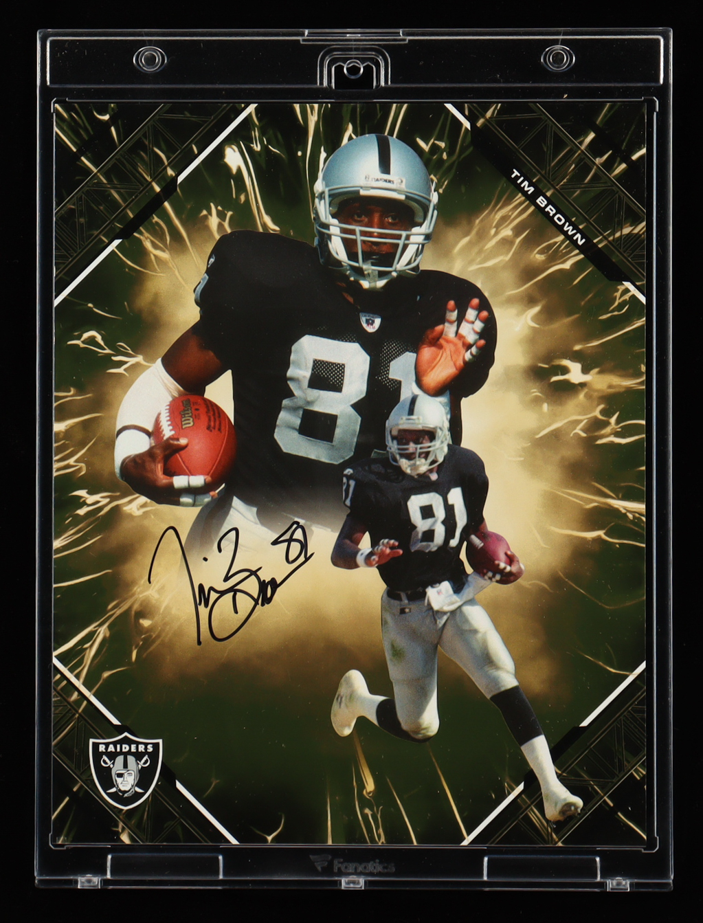 Tim Brown Signed 2025 Fanatics Under Wraps Emanate Gold 8x10 Photo #50/50 (Fanatics) at PristineAuction.com Tim Brown Signed 2025 Fanatics Under Wraps Emanate Gold 8x10 Photo #50/50 (Fanatics) at PristineAuction.com