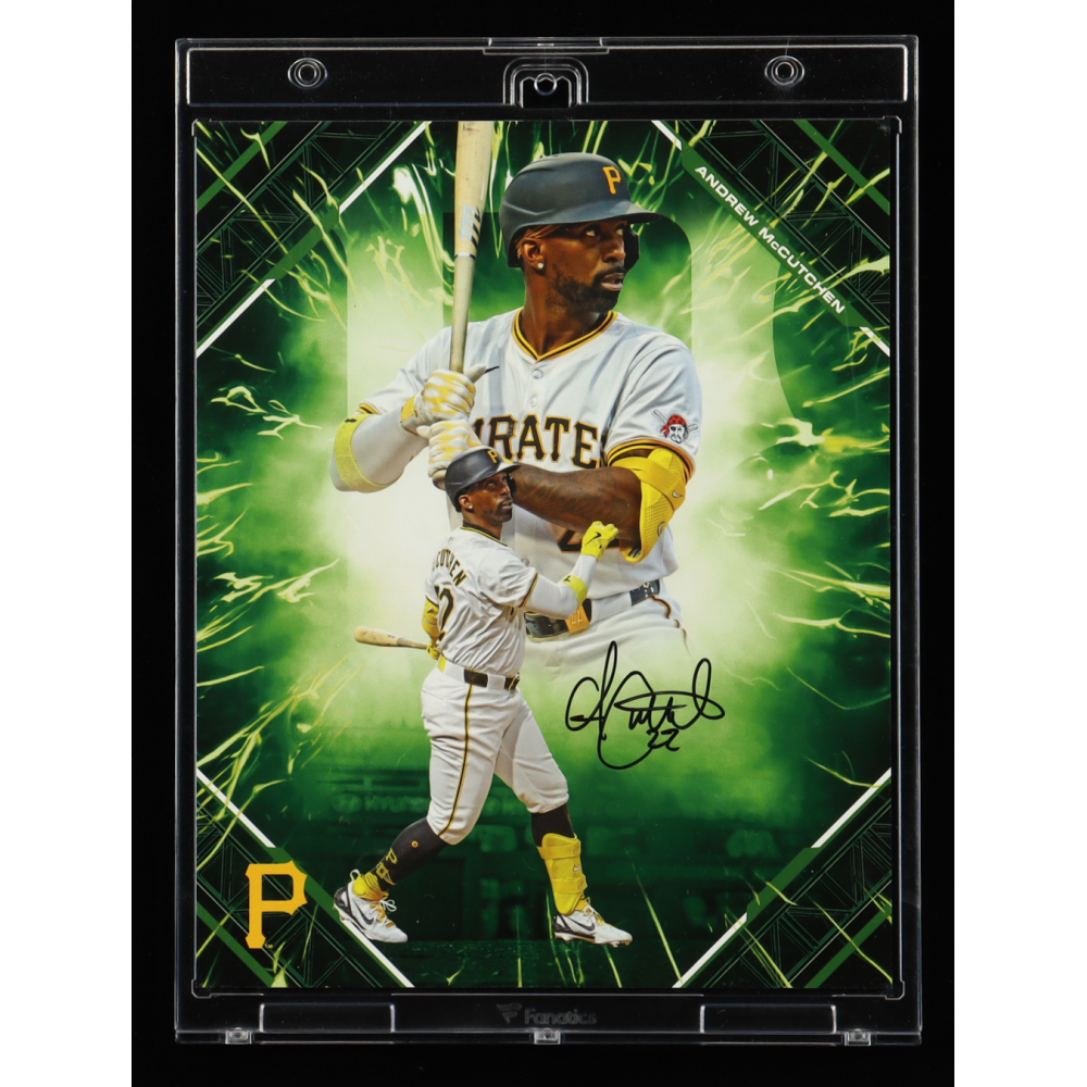 Andrew McCutchen Signed 2025 Fanatics Under Wraps Emanate Green 8x10 Photo #95/99 (Fanatics & MLB) at PristineAuction.com