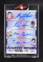 Guy Lafleur / Nolan Ryan / Roger Staubach / Earl Monroe 2021 Leaf Signature Decades 1970's Autographs #SD-01 #4/4 at PristineAuction.com
