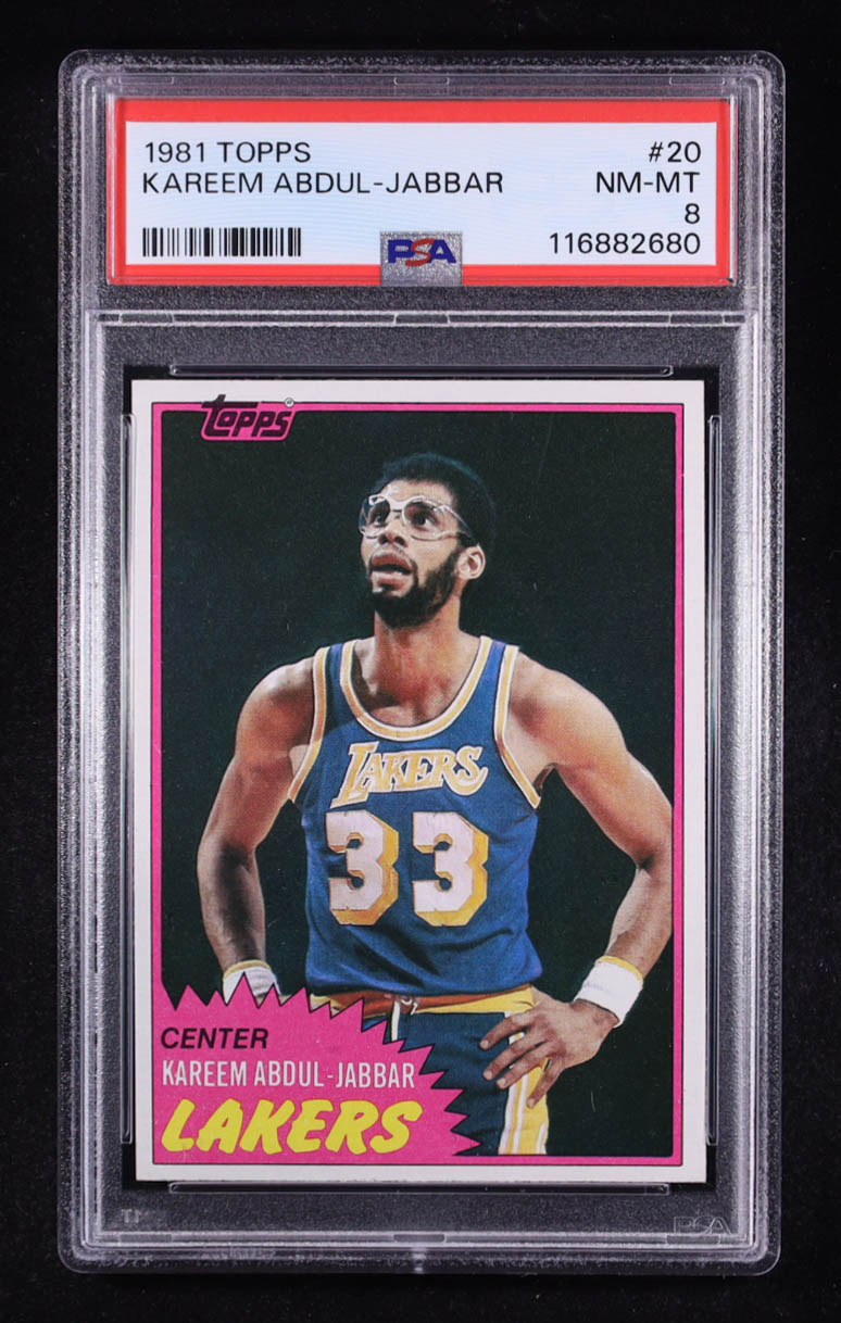 Kareem Abdul-Jabbar 1981-82 Topps #20 (PSA 8) at PristineAuction.com Kareem Abdul-Jabbar 1981-82 Topps #20 (PSA 8) at PristineAuction.com