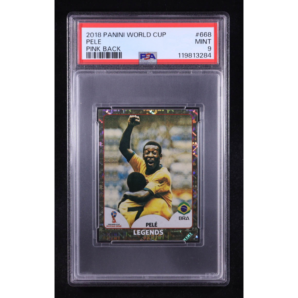 Pele 2018 Panini World Cup Stickers 670 #668 WCL (PSA 9) at PristineAuction.com