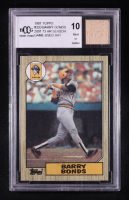 Barry Bonds 1987 Topps Game-Used Bat 2001 73 HR Season #320 RC (BCCG 10) at PristineAuction.com