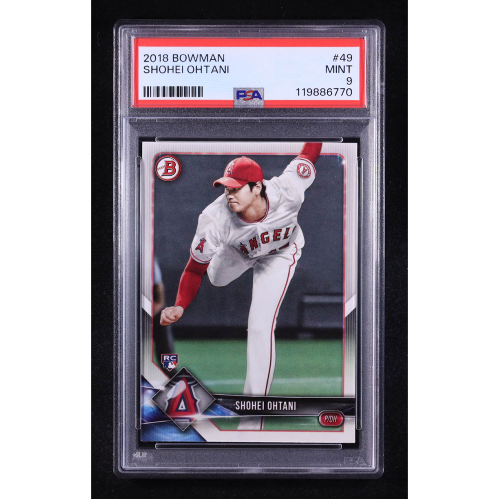 Shohei Ohtani 2018 Bowman #49 RC (PSA 9) at PristineAuction.com