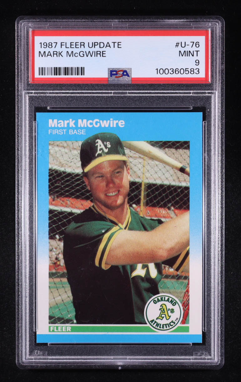 Mark McGwrire 1987 Fleer Update #U-76 RC (PSA 9) at PristineAuction.com Mark McGwrire 1987 Fleer Update #U-76 RC (PSA 9) at PristineAuction.com