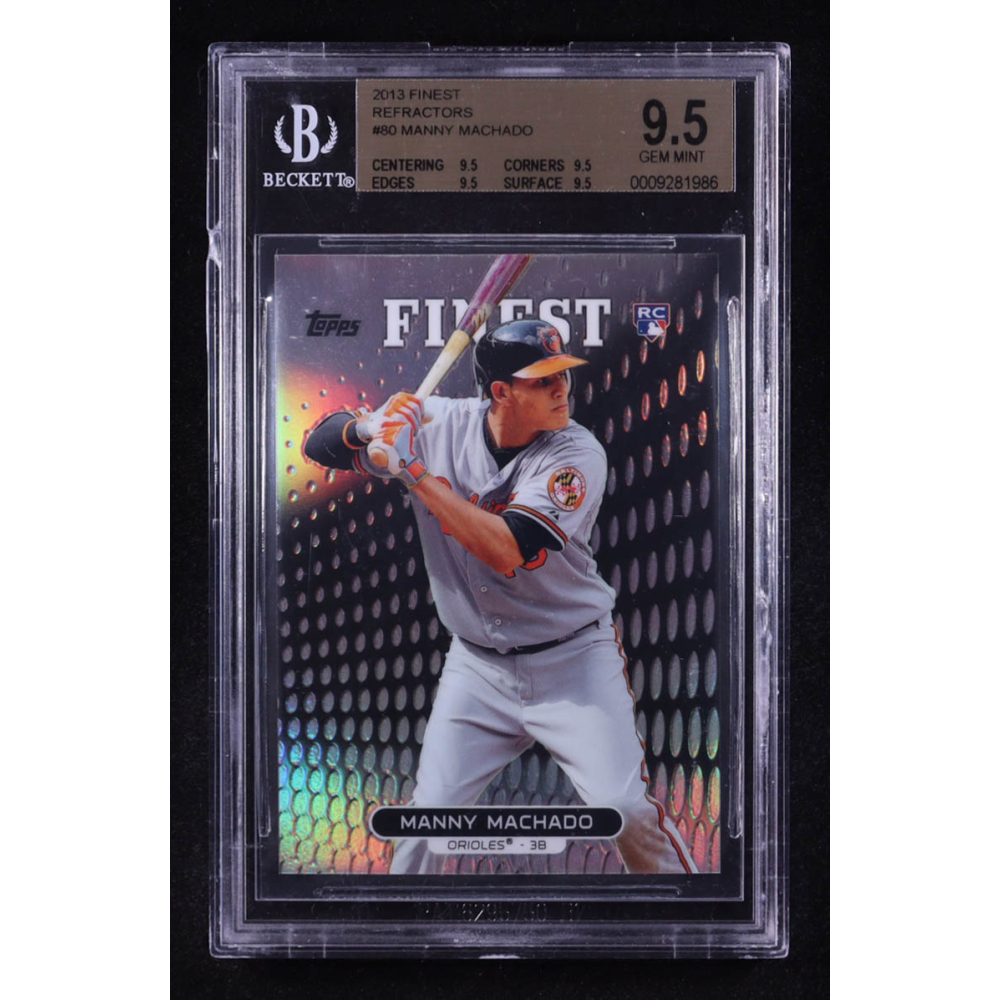 Manny Machado 2013 Finest Refractors #80 RC (BGS 9.5) at PristineAuction.com