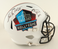 Shannon Sharpe & Sterling Sharpe Signed Hall Of Fame Logo Full-Size Helmet Inscribed "HOF 25" & HOF 11" (Beckett) at PristineAuction.com
