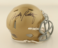 Rudy Ruettiger Signed Notre Dame Fighting Irish Speed Mini Helmet (Fanatics) at PristineAuction.com