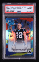 Christian McCaffrey 2017 Panini Donruss Optic Red/Yellow Rated Rookie #168 RC (PSA 8) at PristineAuction.com