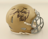 Rudy Ruettiger Signed Notre Dame Fighting Irish Speed Mini Helmet Inscribed "Never Quit" (Fanatics) at PristineAuction.com