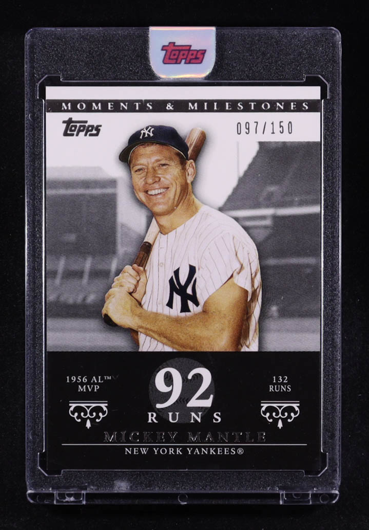 Mickey Mantle 2007 Topps Moments and Milestones #166-92 #097/150 Runs 92 at PristineAuction.com Mickey Mantle 2007 Topps Moments and Milestones #166-92 #097/150 Runs 92 at PristineAuction.com